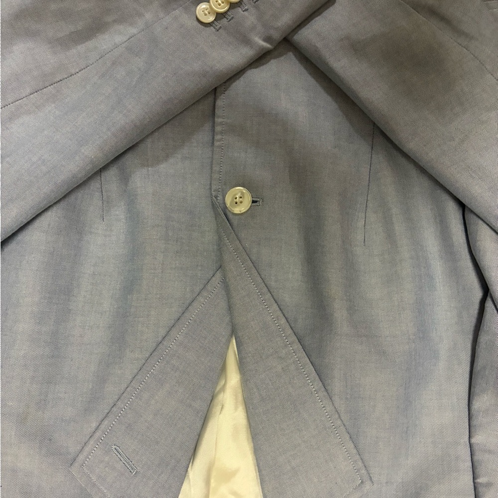 Brooks Brothers Blue Blazer White Detailing Perfect for Spring and Easter - Picture 6 of 6